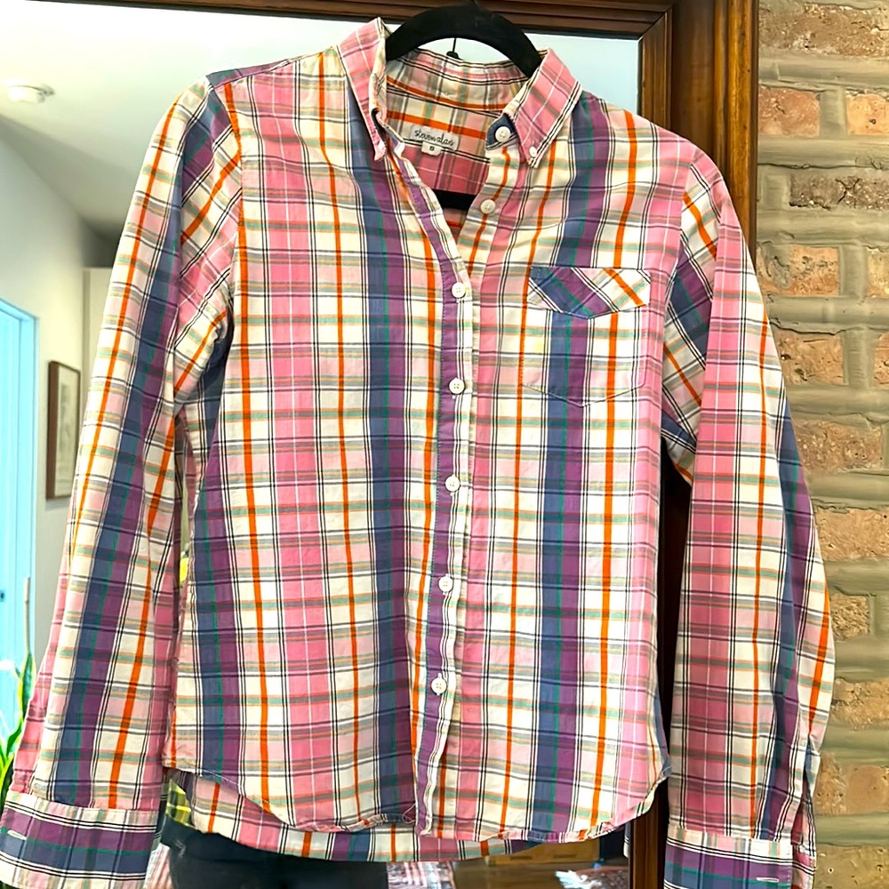 Steven Alan women’s  cotton plaid shirt - size small.
